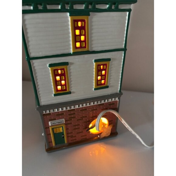 Vtg Dept 56 Ceramic Lighted Secret Gardner Florist Christmas Village - Picture 4 of 12
